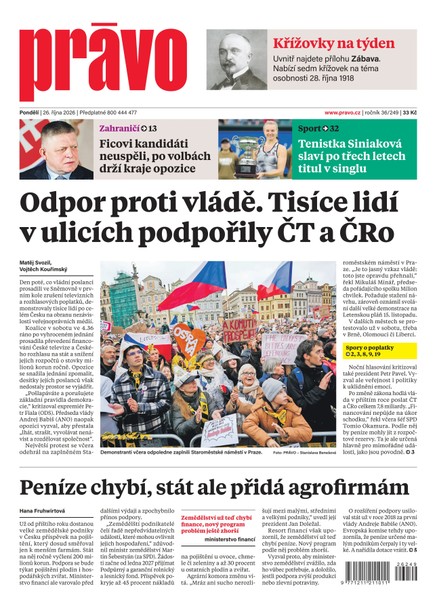 Deník Právo - 26.10.2026