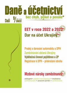 Daně a účetnictví bez chyb, pokut a penále 9 / 2022 - EET – dobrovolné využívání