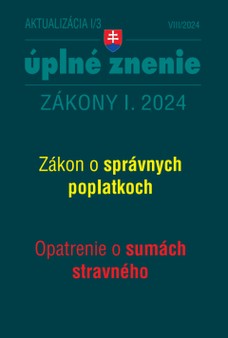 Aktualizácia I/3 / 2024- daňové a účtovné zákony