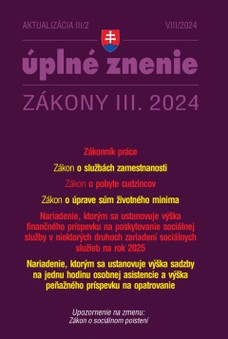 Aktualizácia III/2 / 2024 - Zákonník práce a zamestnávanie