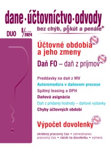 Dane, účtovníctvo, odvody bez chýb, pokút a penále č. 8 / 2024 - Daň fyzickej osoby, Účtovné obdobia a ich zmeny