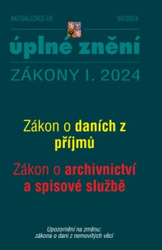 Aktualizace I/2 / 2024 - o daních z příjmů, o archivnictví a spisové službě