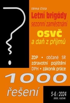 1000 řešení č. 5-6 / 2024 - Letní brigády studentů a sezonní zaměstnání
