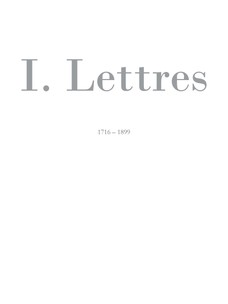 I. Lettres