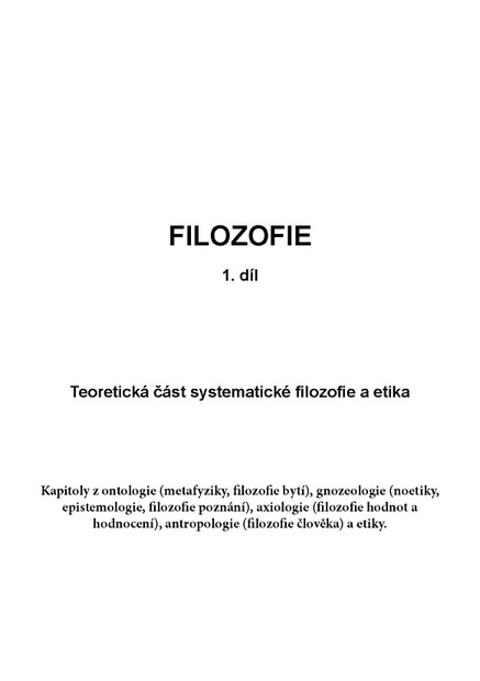 FILOSOFIE - 1. díl