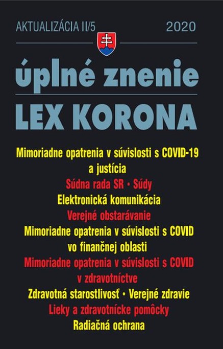 Aktualizácia II/5 2020 – Obchodné a občianske právo v čase koronavírusu