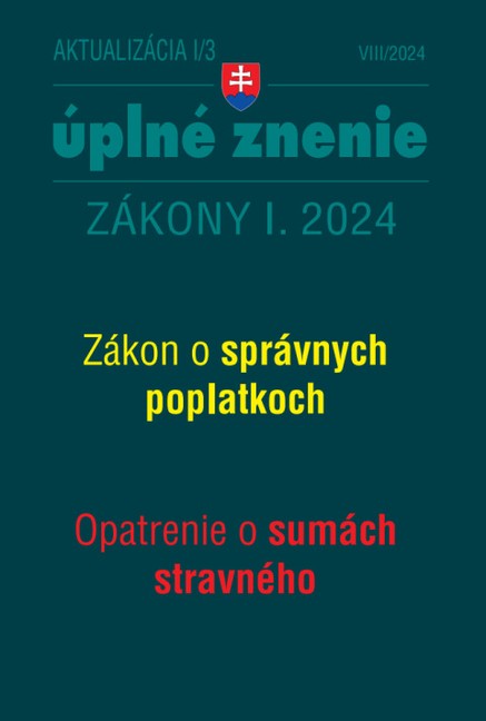Aktualizácia I/3 / 2024- daňové a účtovné zákony