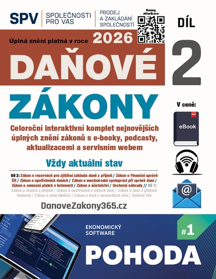 Daňové zákony 2026 XXL ProFi (Díl 2.)